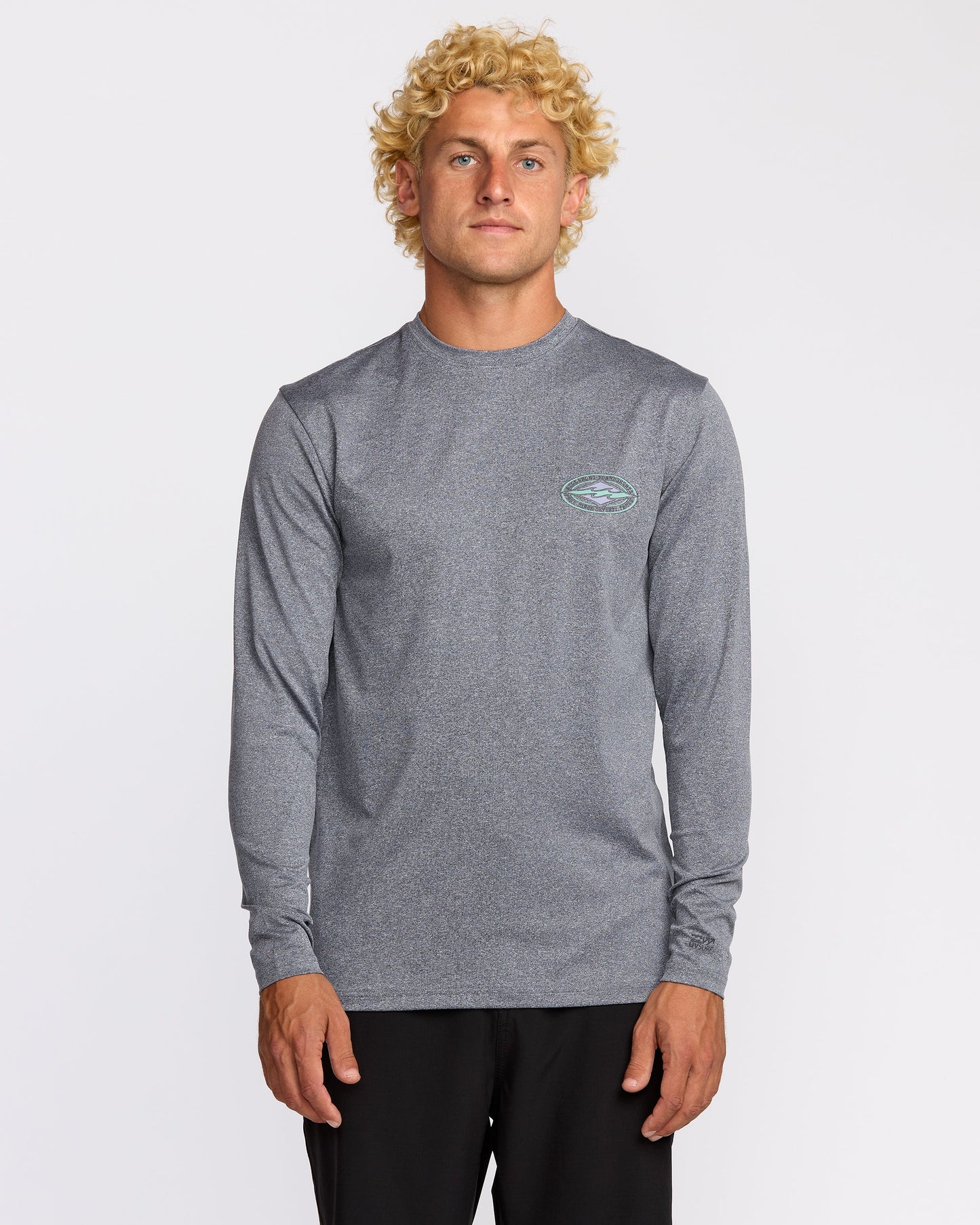 Diamond Vision Loose Fit Long Sleeve Surf T-Shirt - Grey Htr