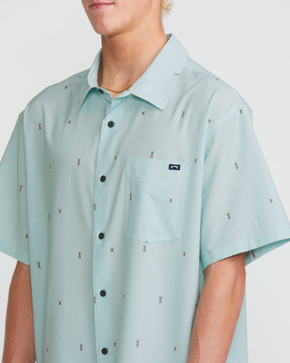 Surftrek Transit Short Sleeve Shirt - Dusty Blue