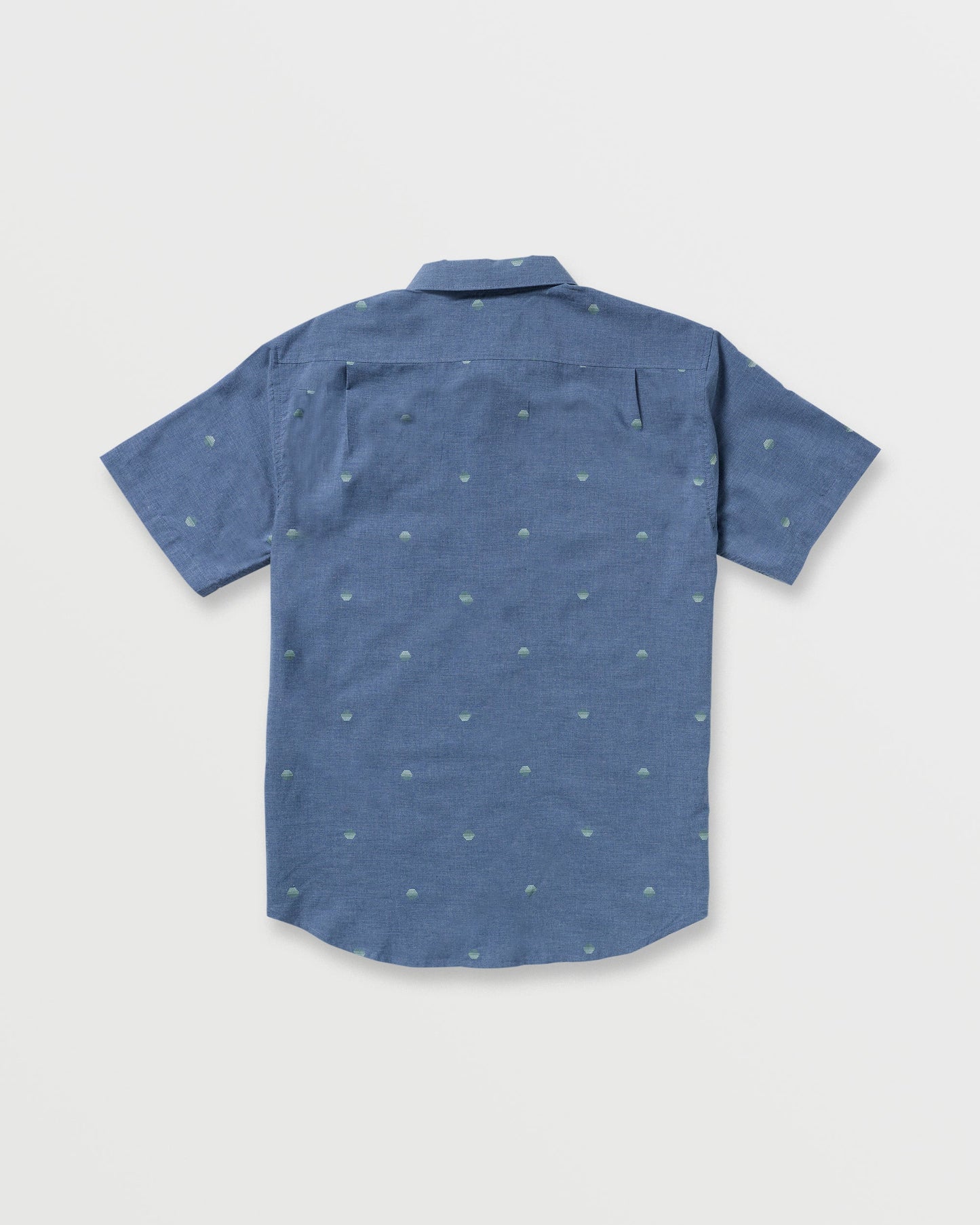 All Day Jacquard Short Sleeve Shirt - Deep Blue