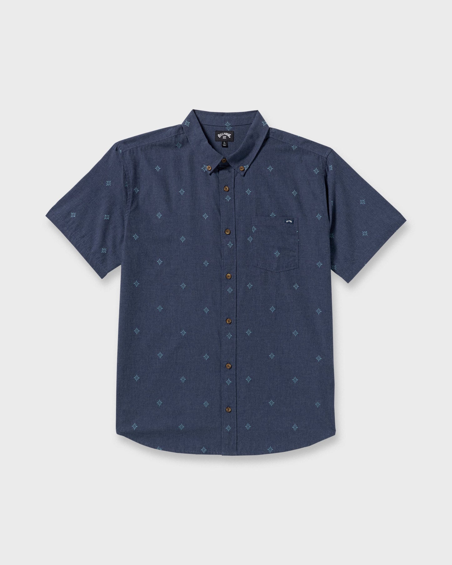 All Day Jacquard Short Sleeve Shirt - Midnight