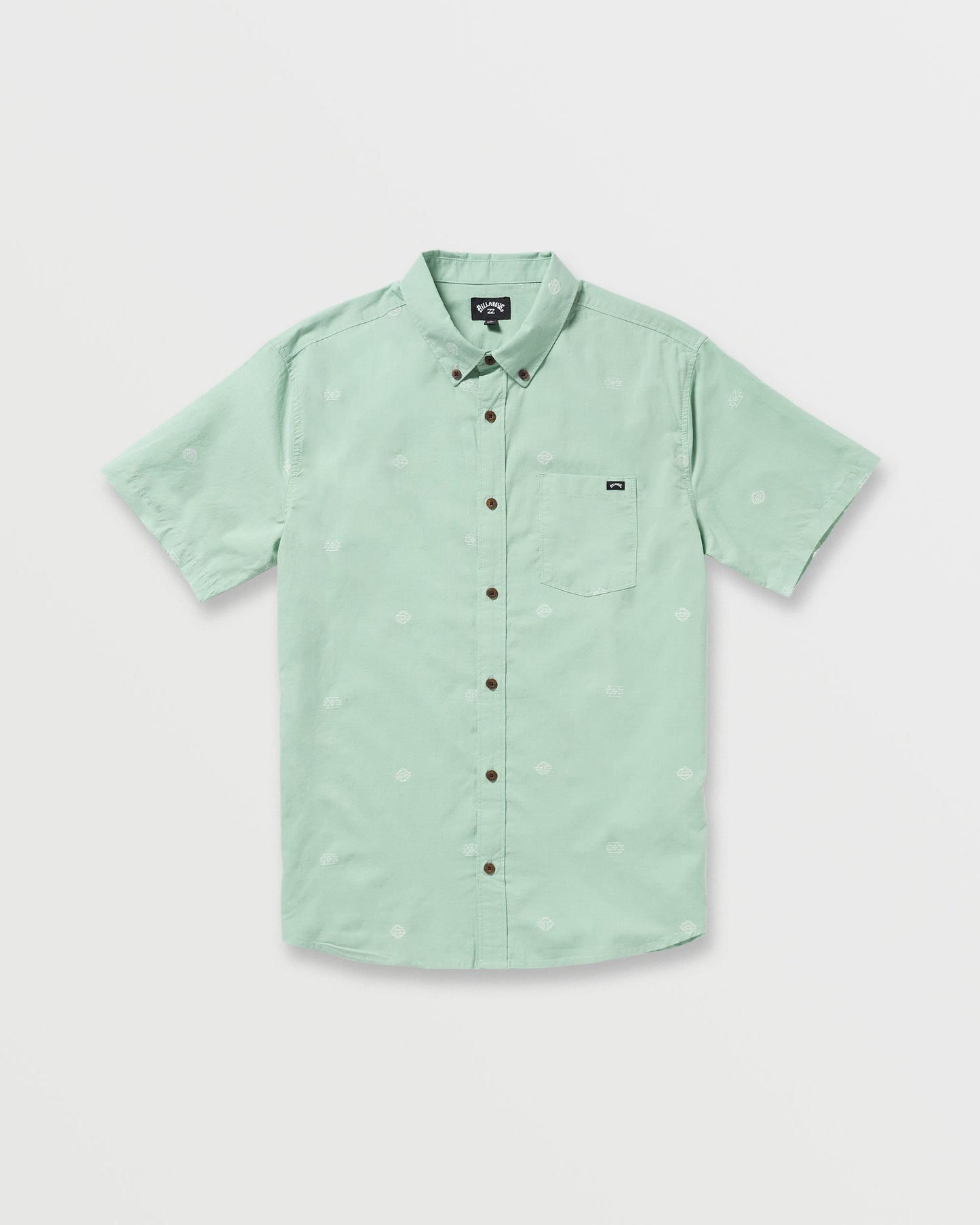 All Day Jacquard Short Sleeve Shirt - Seafoam