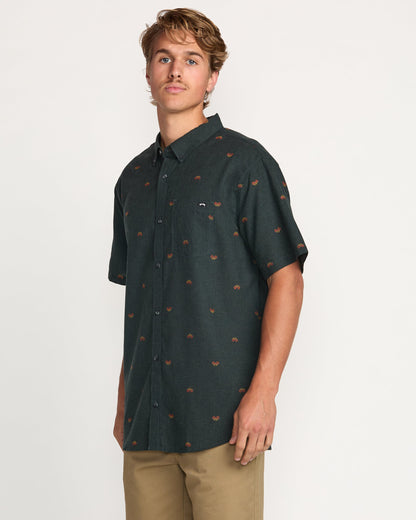 All Day Jacquard Short Sleeve Shirt - Stealth