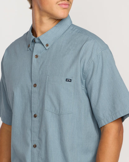 All Day Short Sleeve Shirt - Steel Blue