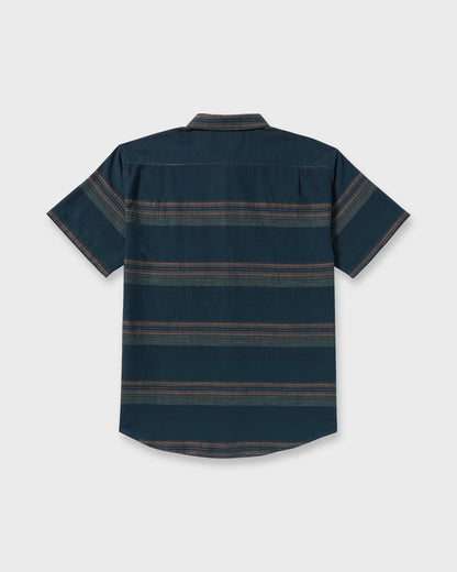 All Day Stripe Short Sleeve Shirt - Midnight
