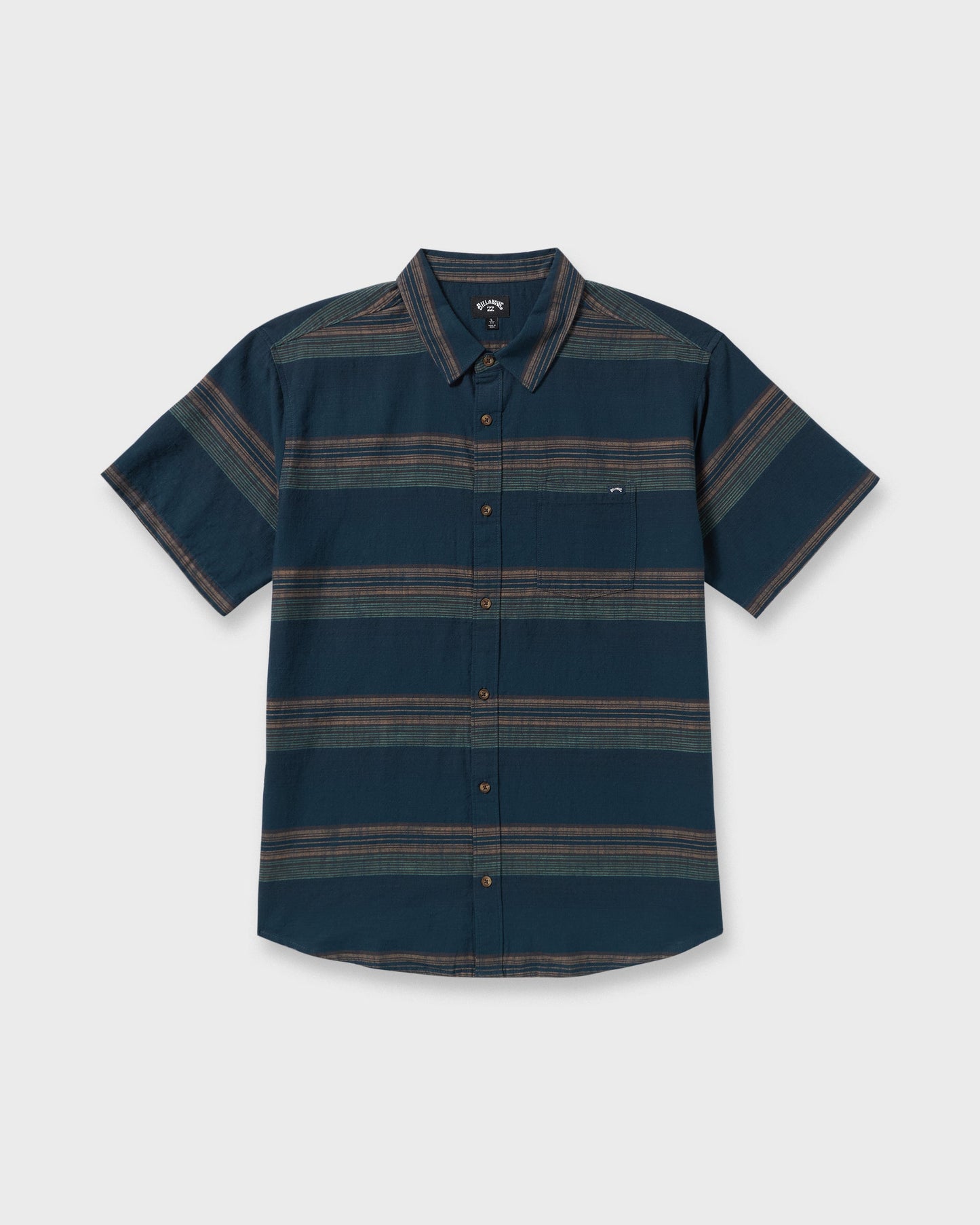 All Day Stripe Short Sleeve Shirt - Midnight