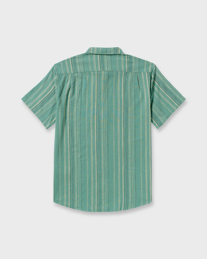 All Day Stripe Short Sleeve Shirt - Sage Green