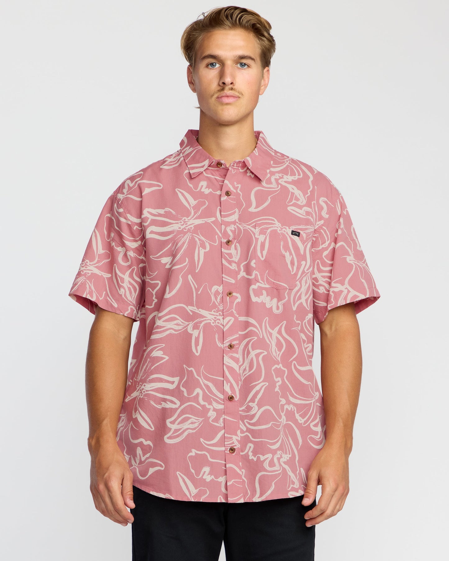 Sundays Short Sleeve Shirt - Faded Rose