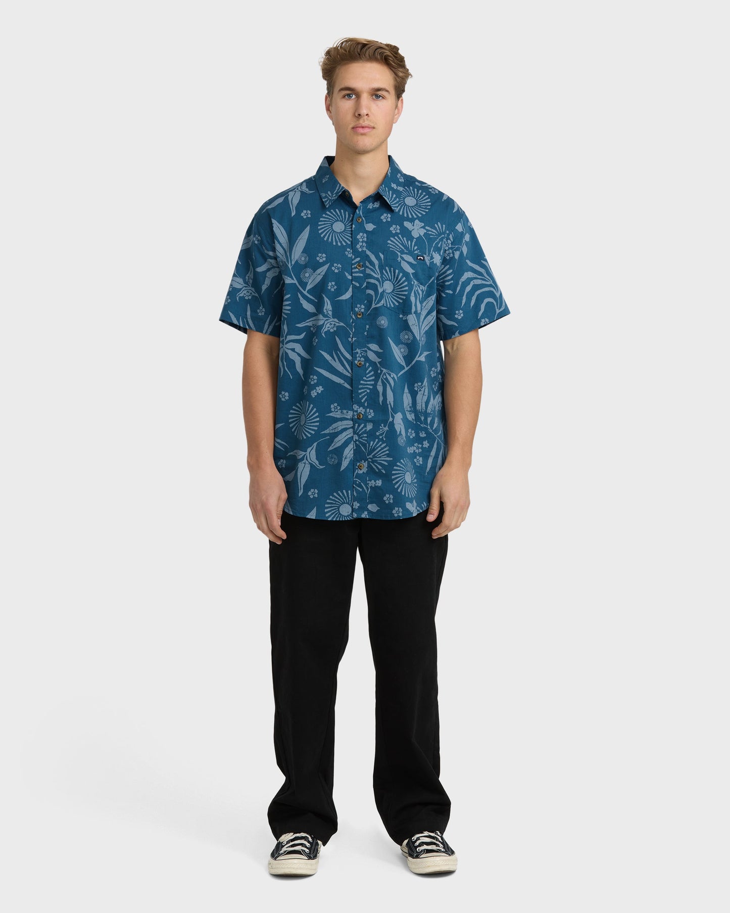 Sundays Short Sleeve Shirt - Real Teal