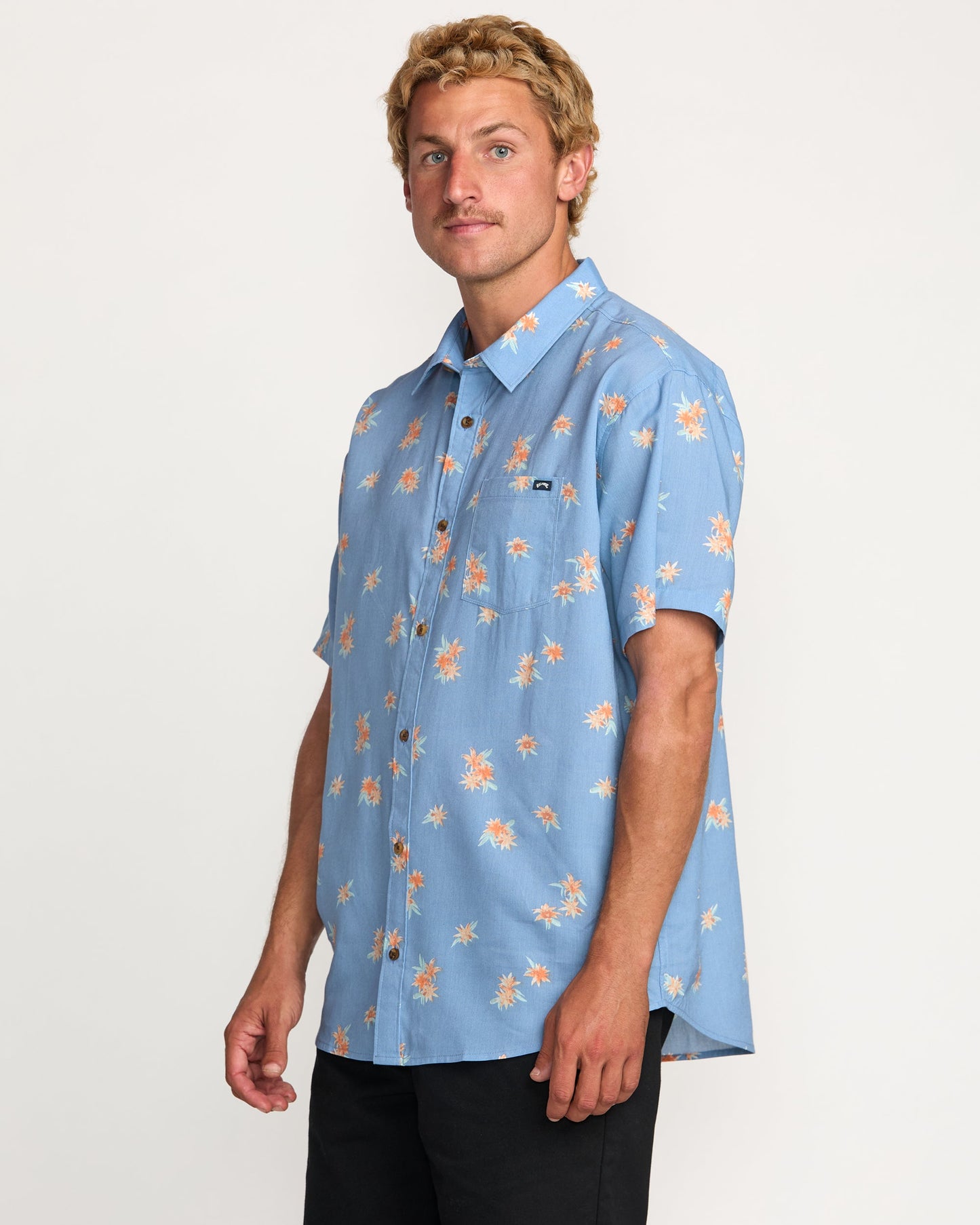 Sundays Mini Short Sleeve Shirt - Carolina Blue