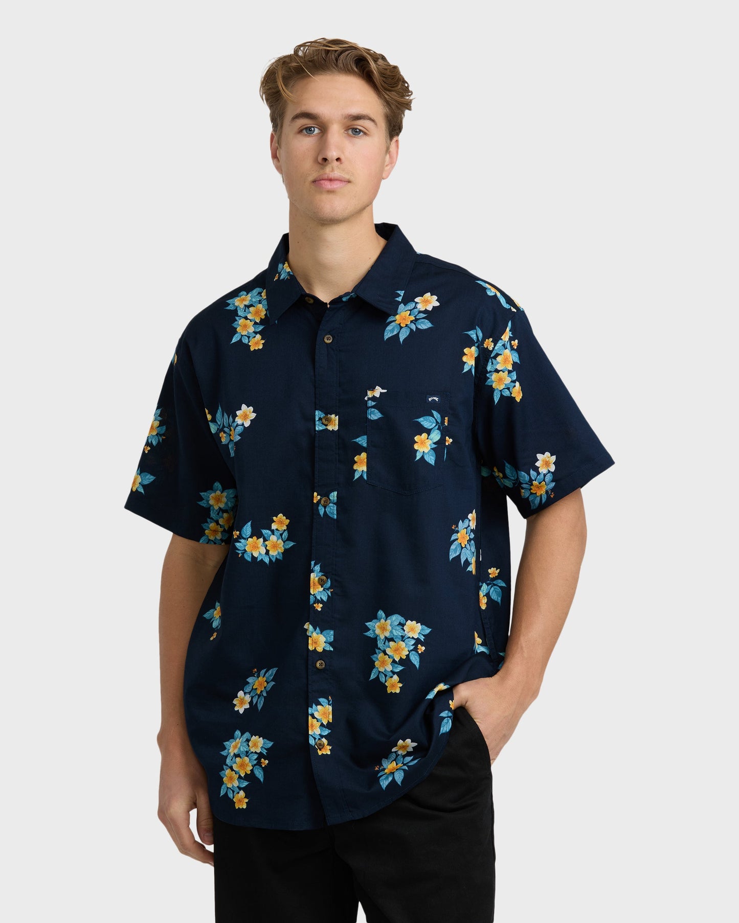Sundays Mini Short Sleeve Shirt - Navy