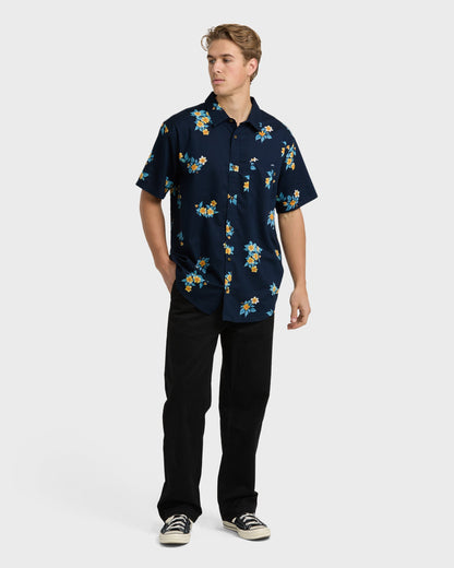 Sundays Mini Short Sleeve Shirt - Navy