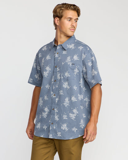 Sundays Mini Short Sleeve Shirt - Steel Blue