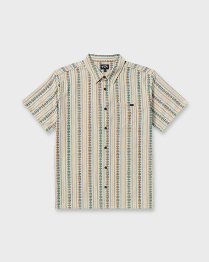 Sundays Jacquard Short Sleeve Shirt - Cream