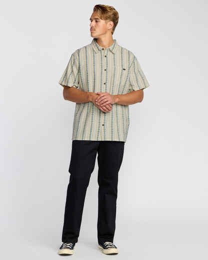 Sundays Jacquard Short Sleeve Shirt - Cream