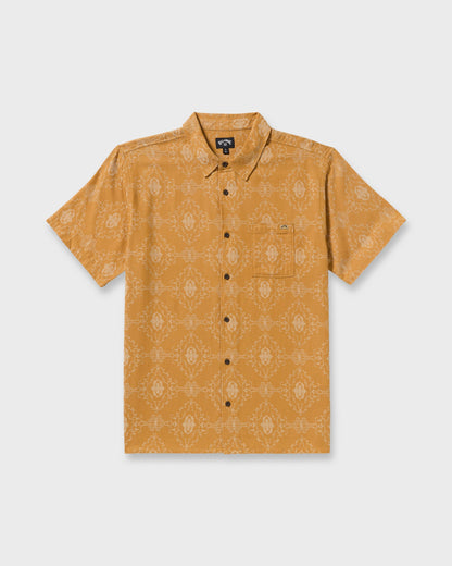 Sundays Jacquard Short Sleeve Shirt - Golden Haze