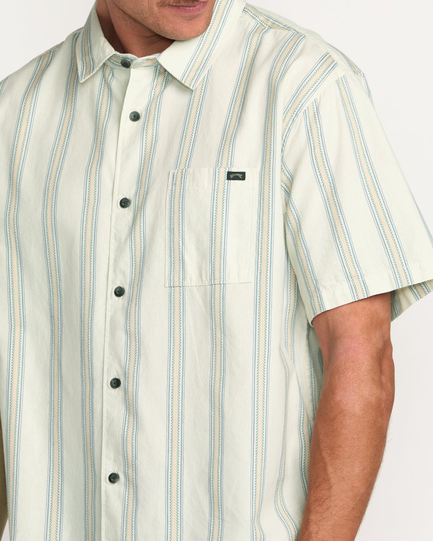 Sundays Jacquard Short Sleeve Shirt - Silver