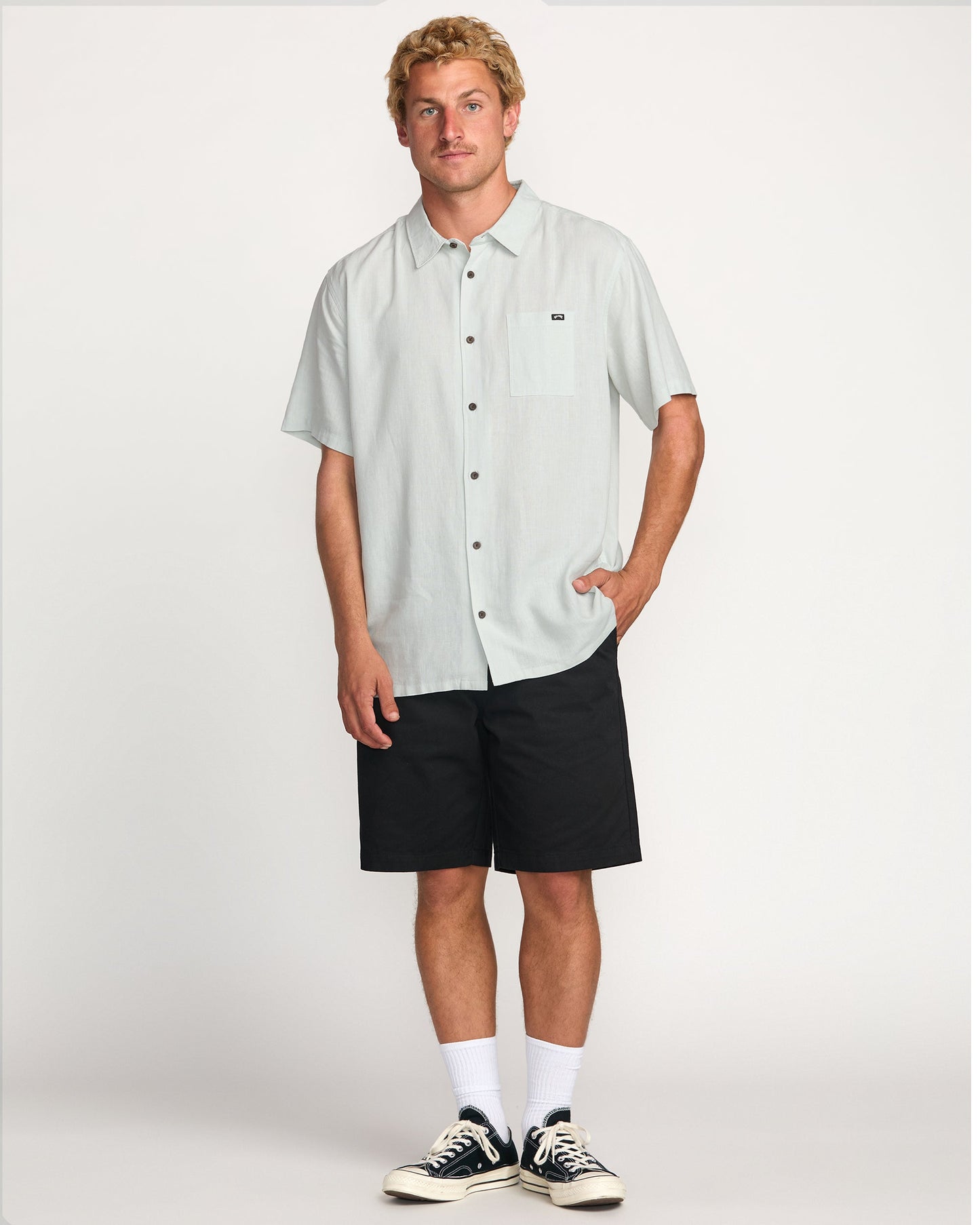 Ricardo Short Sleeve Shirt - Ash Blue