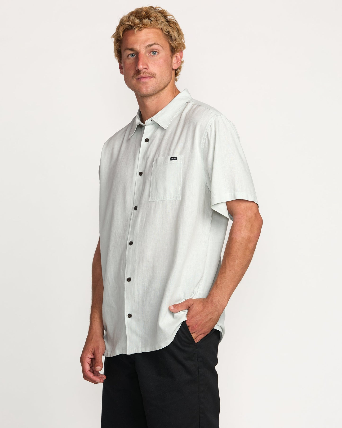 Ricardo Short Sleeve Shirt - Ash Blue