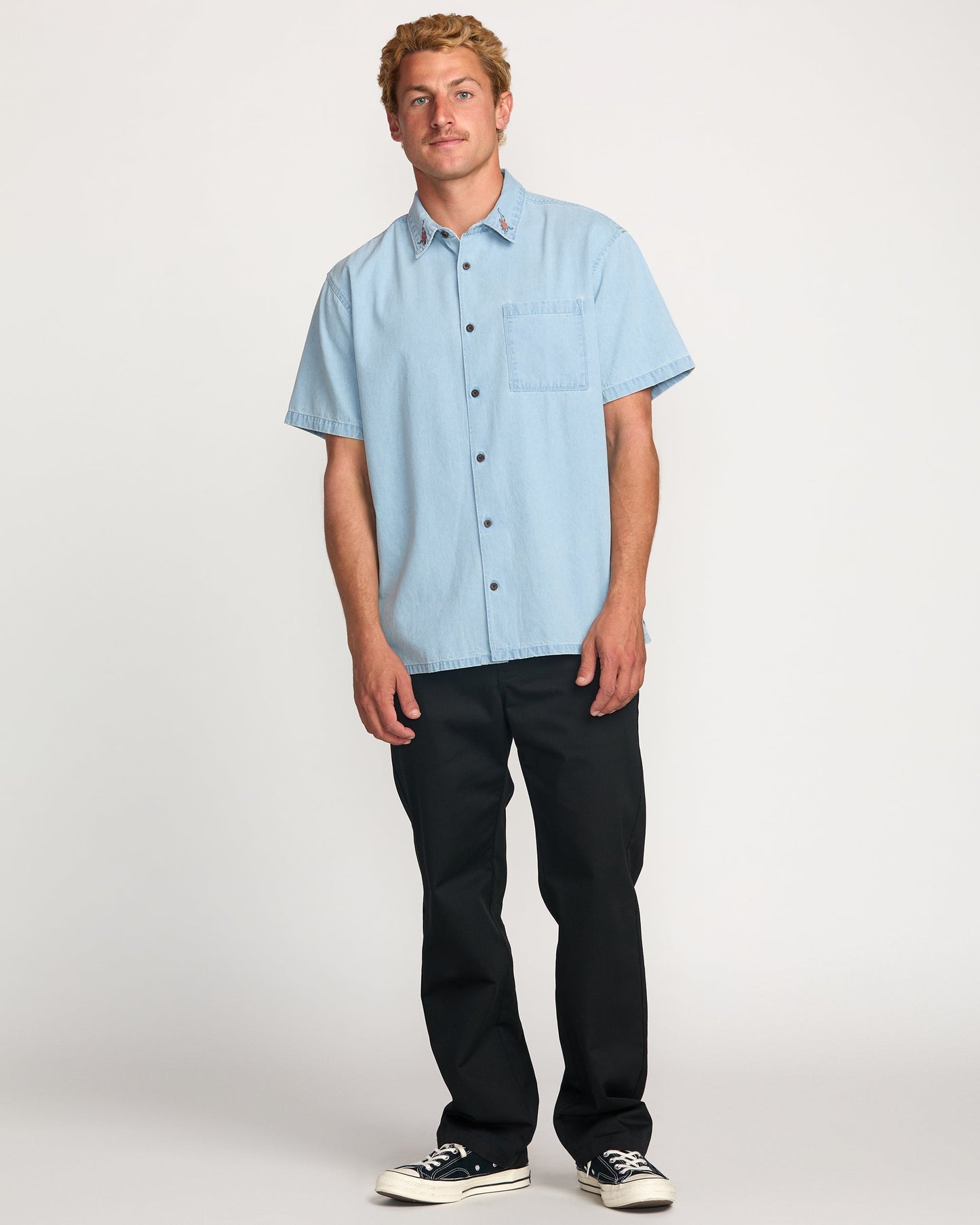Occy Short Sleeve Shirt - Cloud Blue