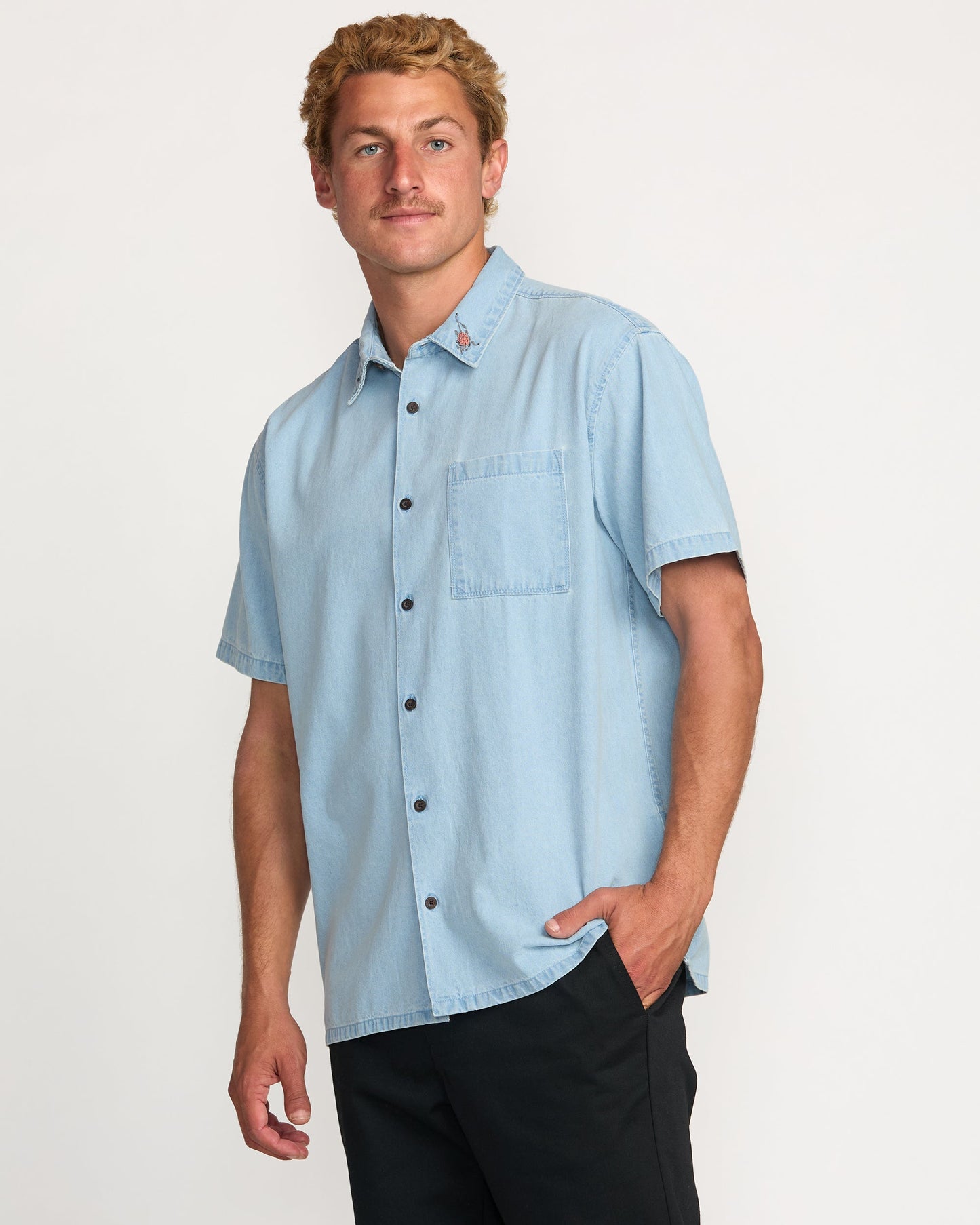 Occy Short Sleeve Shirt - Cloud Blue