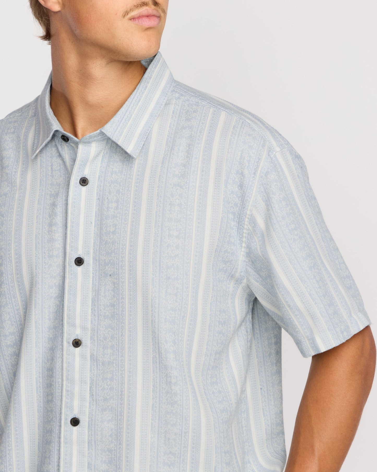 Sunshines Garage Short Sleeve Shirt - Stone Blue