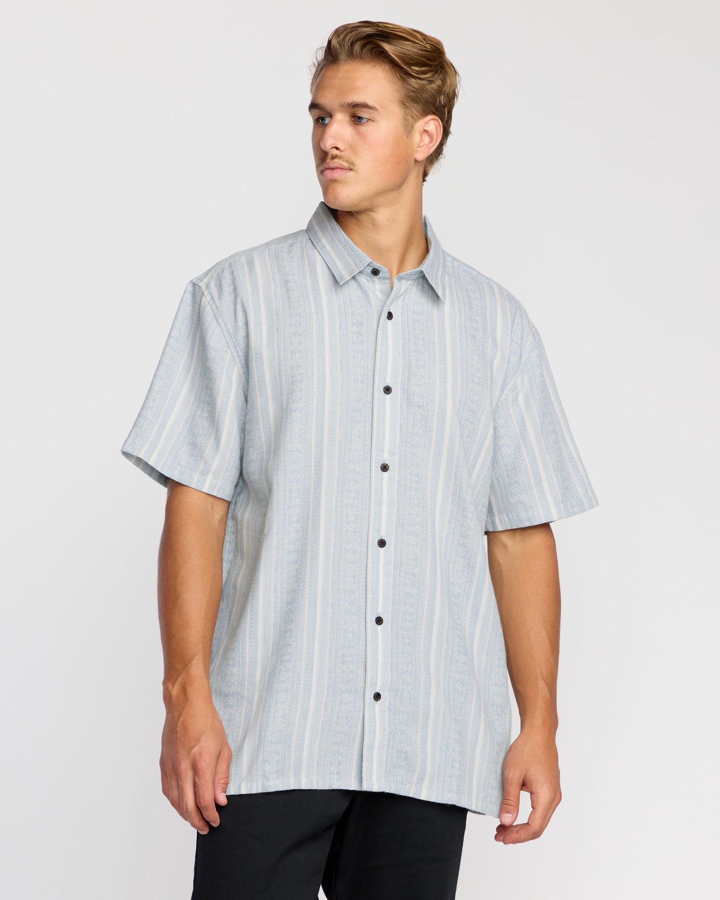 Sunshines Garage Short Sleeve Shirt - Stone Blue