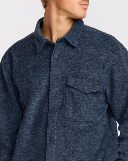 Furnace Long Sleeve Flannel Shirt - Navy