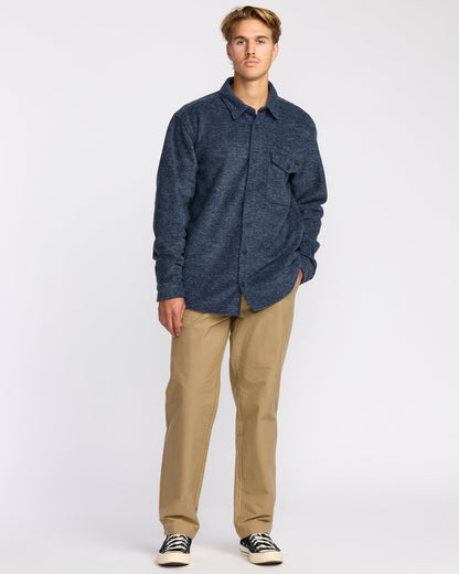 Furnace Long Sleeve Flannel Shirt - Navy