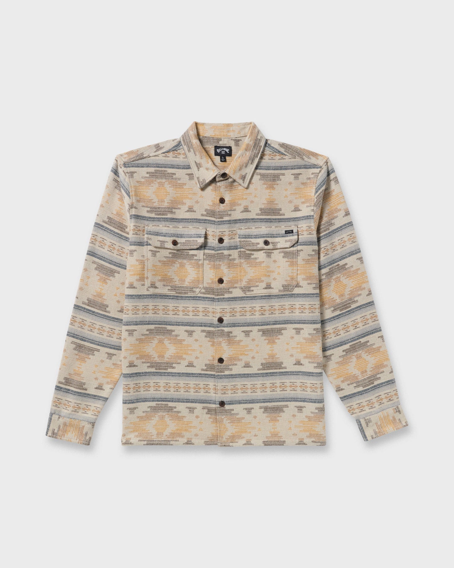 Offshore Jacquard Long Sleeve Flannel Shirt - Sand