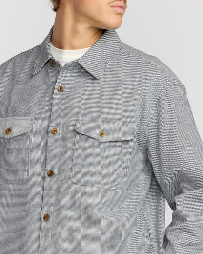 Austin Garage Long Sleeve Shirt - Stone Blue