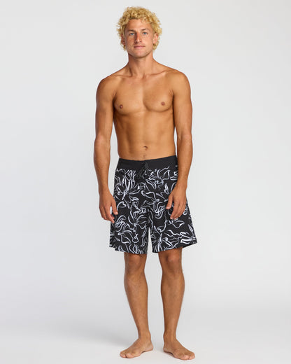 Sundays Airlite 19" Boardshorts - Black White
