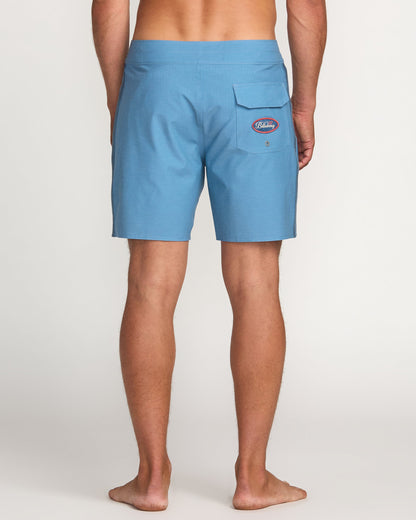 Kirra Pro Performance 18" Boardshorts - Carolina Blue