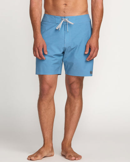 Kirra Pro Performance 18" Boardshorts - Carolina Blue