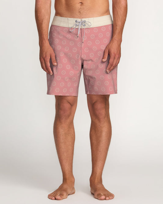 Good Times Pro Performance 18" Boardshorts - Dusty Rose