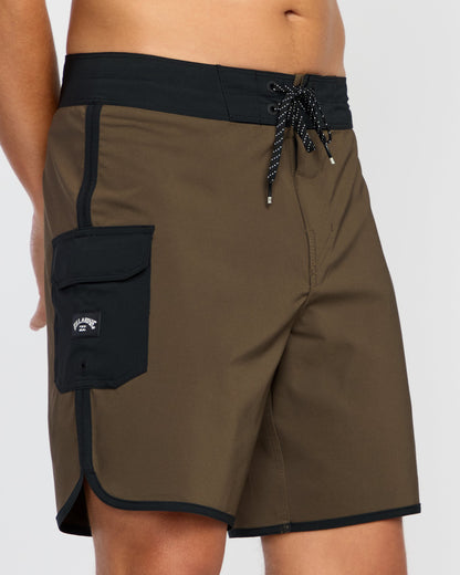 73 Pro Performance 18" Boardshorts - Dark Military