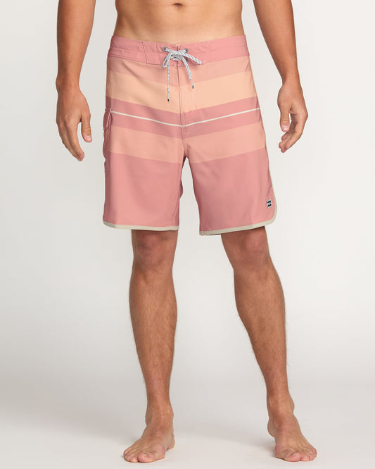 73 Pro Performance 18" Boardshorts - Dusty Pink