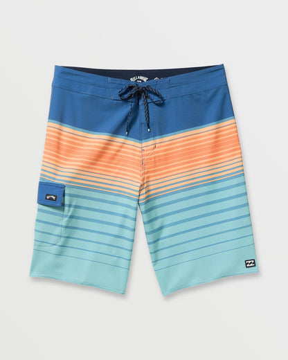 All Day Stripe Pro Performance 20" Boardshorts - Deep Blue