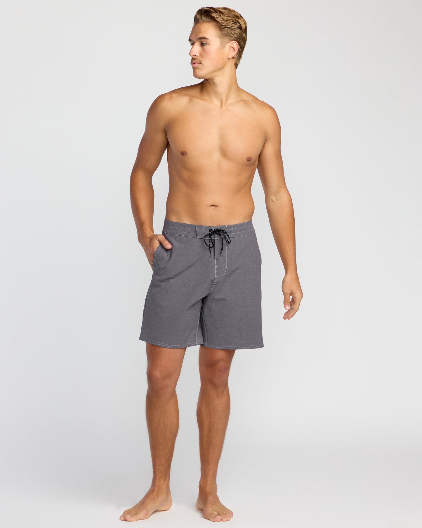 Every Other Day Lo Tide 18" Boardshorts - Gray Violet