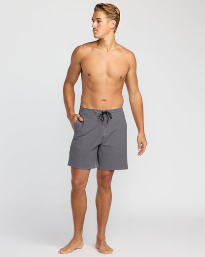 Every Other Day Lo Tide 18" Boardshorts - Gray Violet