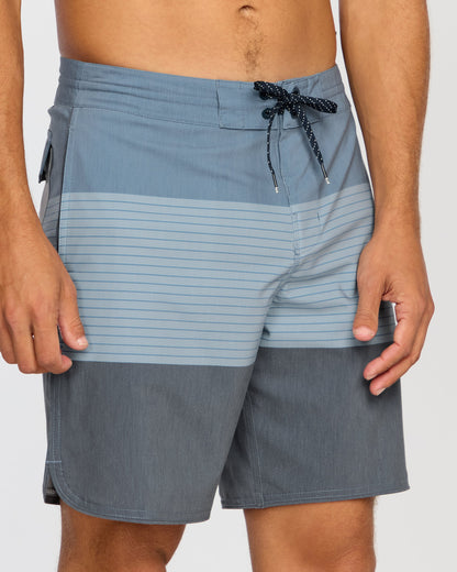 73 Lo Tide 18" Boardshorts - Steel Blue