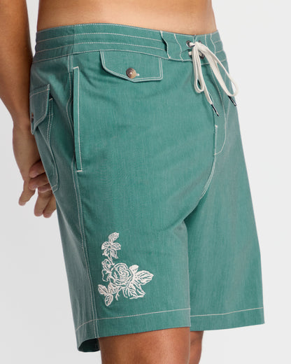 Austin Garage Lo Tides Boardshorts - Teal