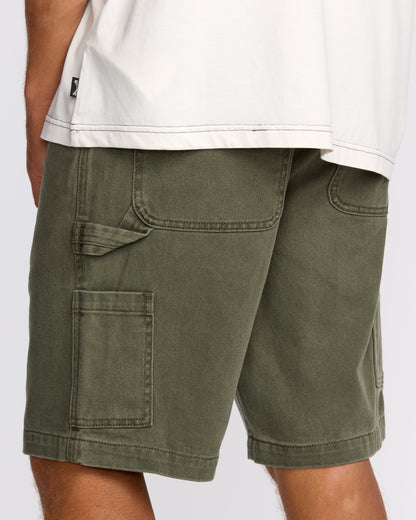 Bad Dog 21" Workwear Shorts - Dark Military