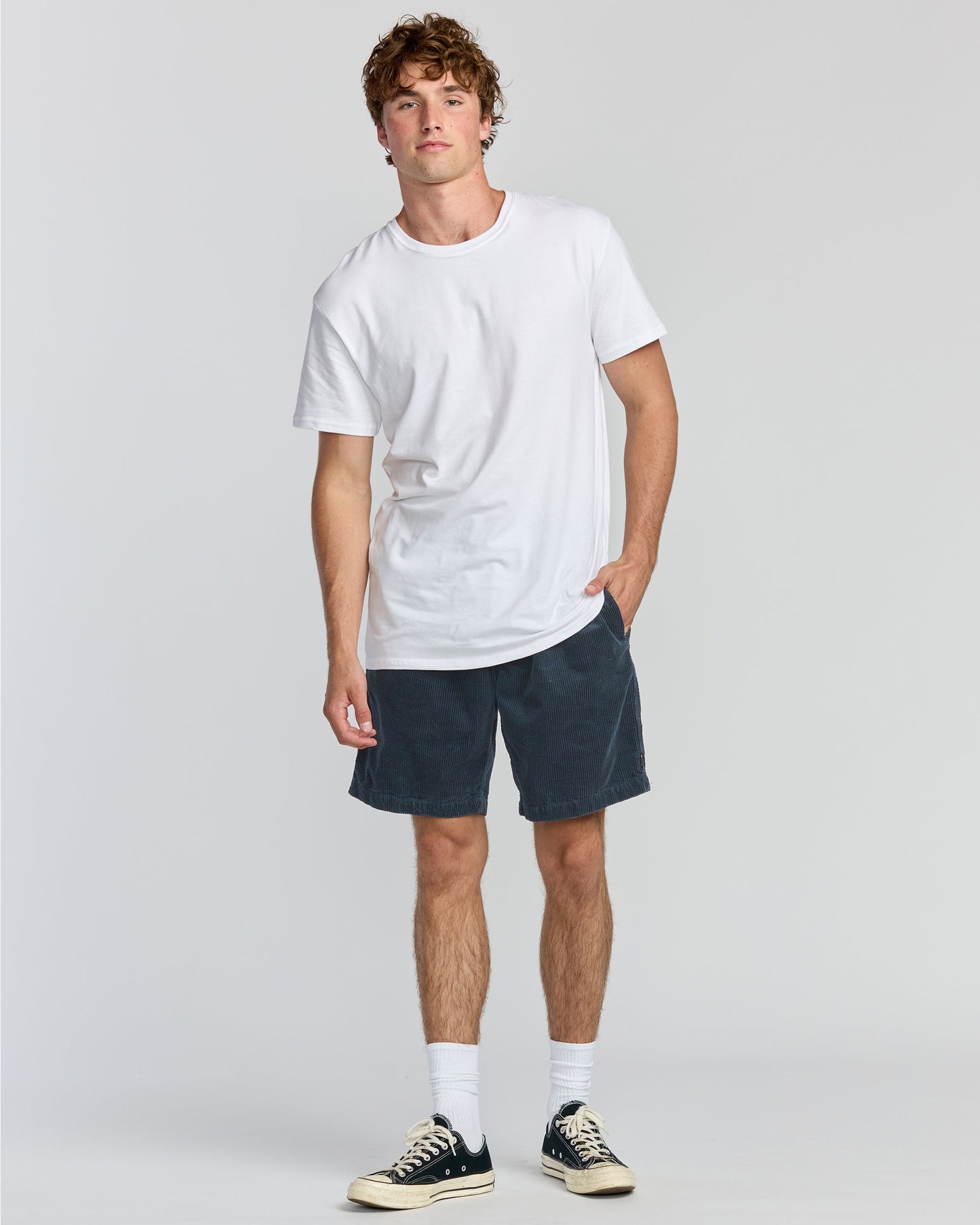 Larry Laybacks 19" Cord Shorts - Midnight Blue