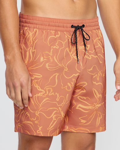 Sundays Laybacks 17" Trunks - Dusty Rose