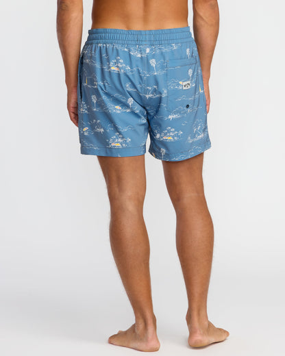 Lineup Laybacks 16" Trunks - Steel Blue
