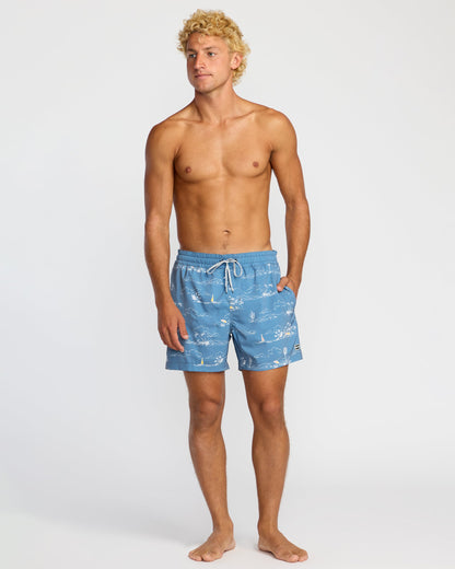 Lineup Laybacks 16" Trunks - Steel Blue