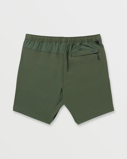 Surftrek Elastic Submersible 17" Hybrid Shorts - Dark Military