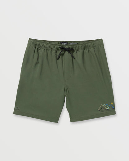 Surftrek Elastic Submersible 17" Hybrid Shorts - Dark Military