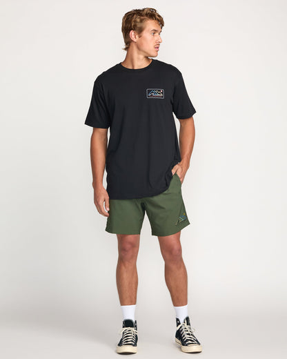 Surftrek Elastic Submersible 17" Hybrid Shorts - Dark Military