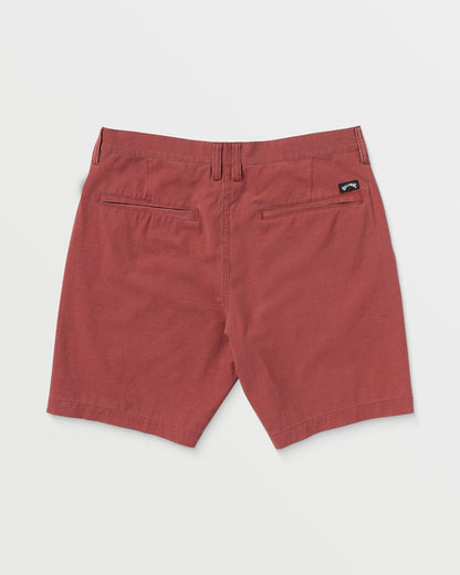 Crossfire Wave Wash Submersible 18" Hybrid Shorts - Dusty Red
